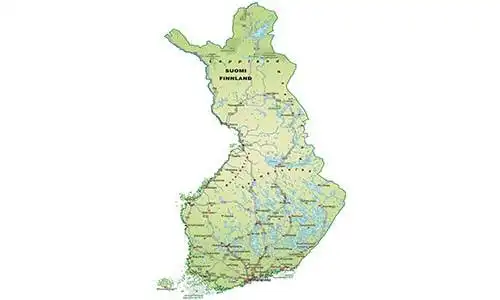 © artalis - Fotolia | Inselkarte von Finnland mit Autobahnen