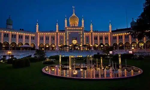 © valarphoto - Fotolia | Tivoli's Moorish Palace, the Nimb Hotel and Restaurant at night