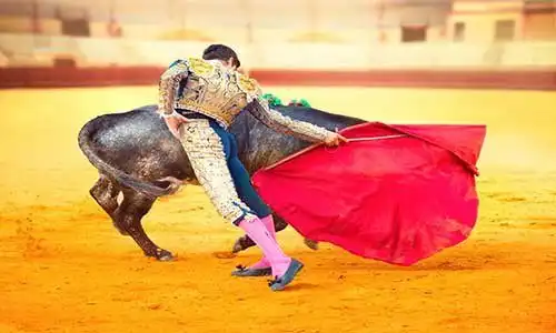 © Subbotina Anna - Fotolia | Corrida. Matador Fighting in a typical Spanish Bullfight