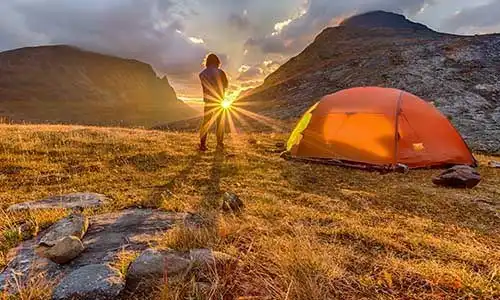 © Jens Ottoson - Fotolia | Sunrise with Tent in Lapland